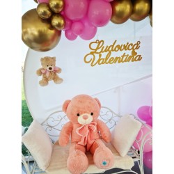 Photocorner TEDDY BEAR PINK AND GOLD