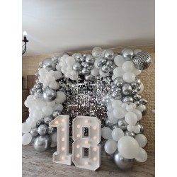 Photocorner MAJORAT SHIMMER WALL SILVER WHITE