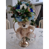 Aranjament pentru masa FLOWERS AND BEAR BLUE