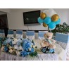 Aranjament pentru masa BALLOONS AND BEAR BLUE