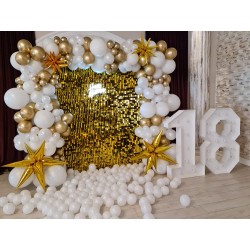 Photocorner MAJORAT WHITE & GOLD SHIMMER WALL