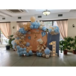 Photocorner TEDDY BEAR BEIGE AND HOT AIR BALLOONS